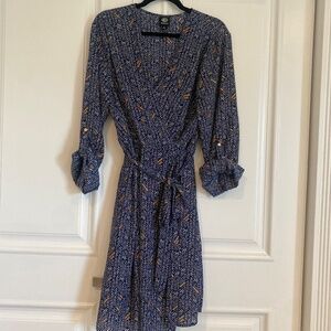 Babeau patterned dress with tie waist